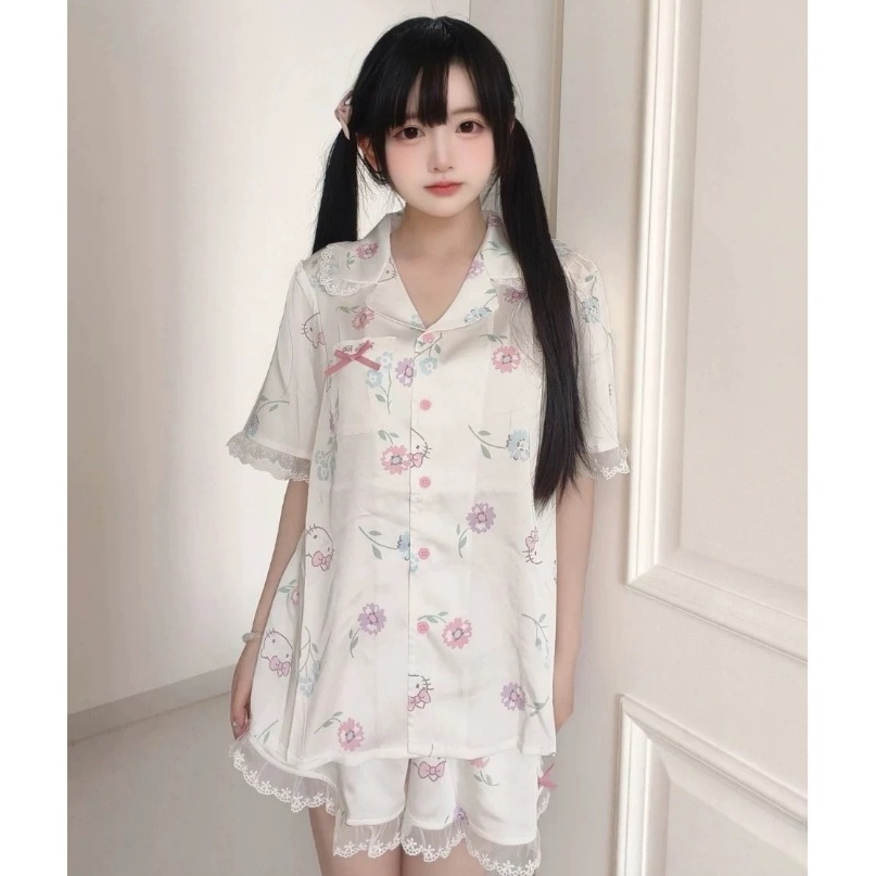 พร้อมส่ง ชุดนอนผ้าซาติน ผ้าใส่สบายมากแม่