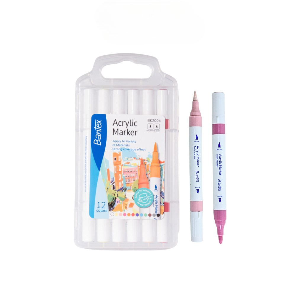 Bantex ปากกาอะคริลิค ปากกาไฮไลท์ เมจิกไฮไลท์ สีเข้มคมชัด อุปกรณ์การเรียน Marker pen