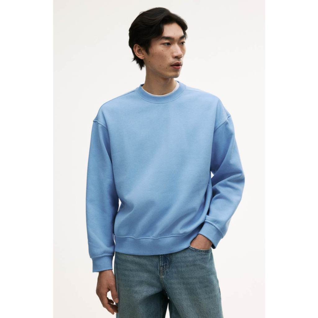 H&M(เอชแอนด์เอ็ม) เสื้อสเวตเตอร์แบบหลวมพอดี Men Loose Fit Sweatshirt 1308076_3