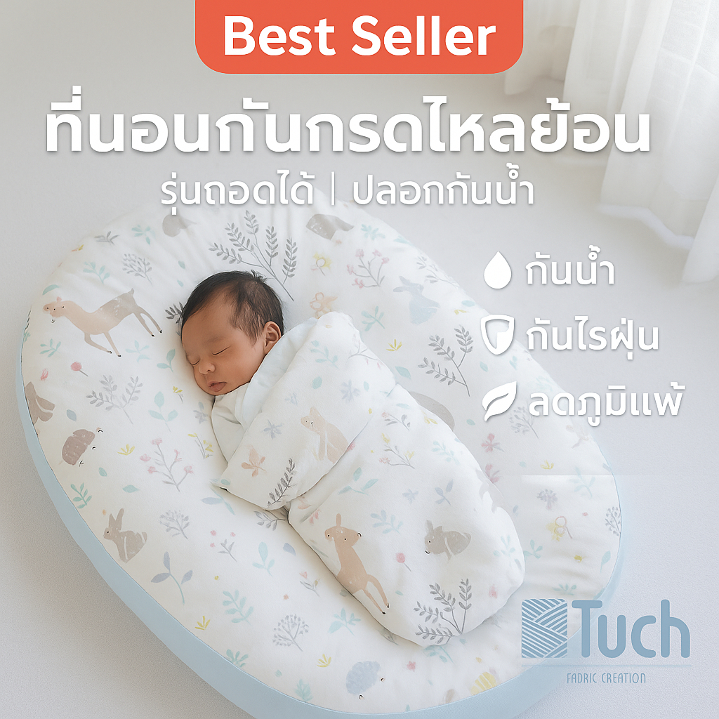 Tuch ที่นอนกันกรดไหลย้อน ปลอกกันน้ำ กันแหวะนม เด็กแรกเกิด ทารก Anti-Reflux Baby Mattress Waterproof
