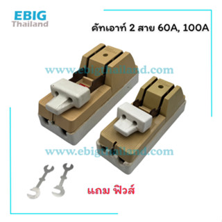ตราม้าลาย คัทเอาท์ตัดไฟ 2 สาย แบบมีฟิวส์ 250V ขนาด 60A และ 1…