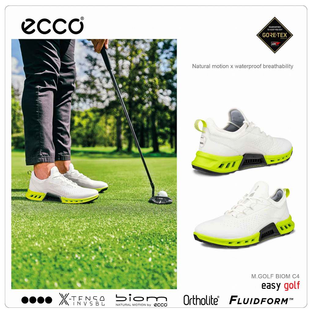 ECCO BIOM C4 MEN ECCO GOLF GOLF SHOES รองเท้ากอล์ฟผู้ชาย รองเท้ากีฬาชาย AW25