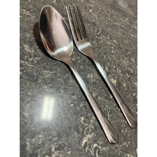 ช้อนส้อมสแตนเลส430 ช้อนแบบหักยาก ช้อนร้านอาหาร หนา2mm เกรด430 ที่มีความแข็งแรงและทนทาน ไม่เป็นสนิมง่าย