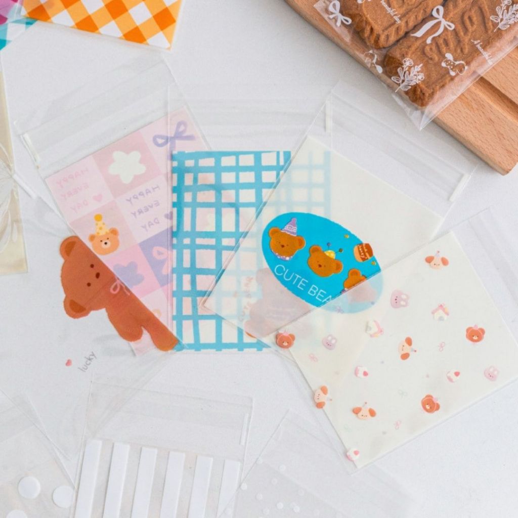 ถุงฝากาวขนาด 8*10+3 ซม. บรรจุแพ็คละ 95-100 ใบ เหมาะสำหรับใส่ขนม คุกกี้ - รูปที่ 2