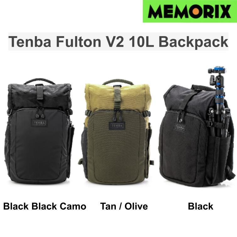 Tenba Fulton v2 10L All Weather Backpack - Black / Tan Olive / Black Camo