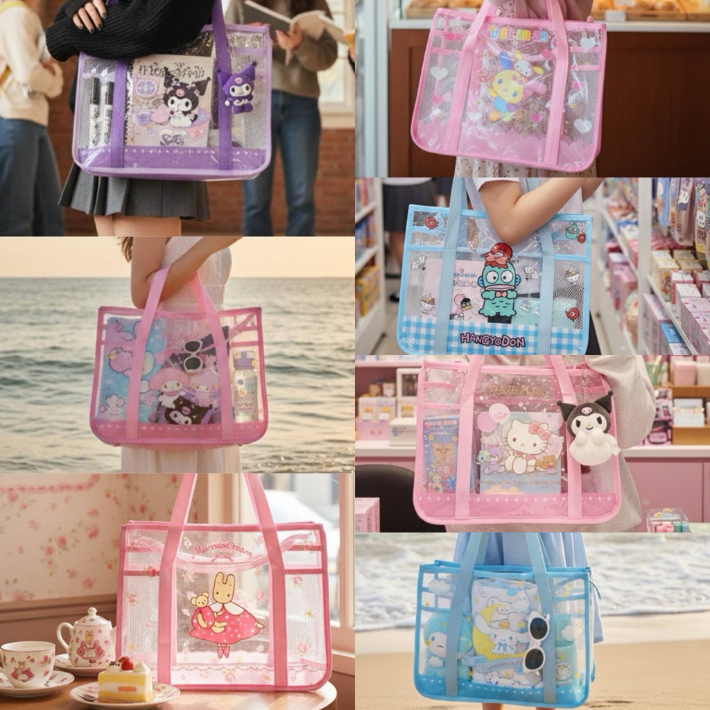 กระเป๋าสะพายใส กระเป๋ากันน้ำ Sanrio กันน้ำ