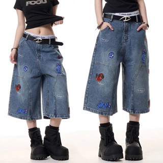 พร้อมส่ง S-10XL กางเกงยีนส์ 7 ส่วนสุดคูลฉบับคนเท่ๆ ผ้านิ่มใส…