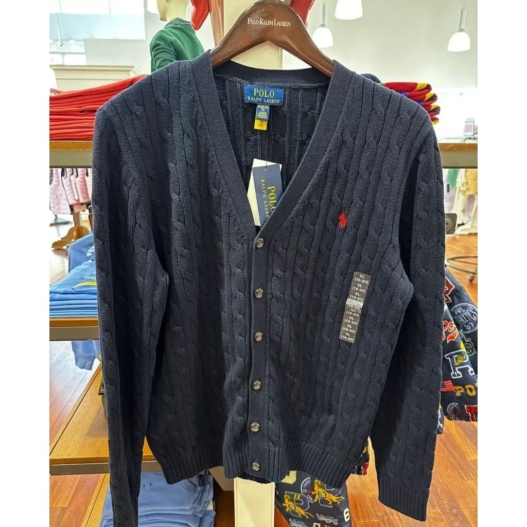Polo ralph lauren Cable-knit Cotton V-neck Cardigan_Boys