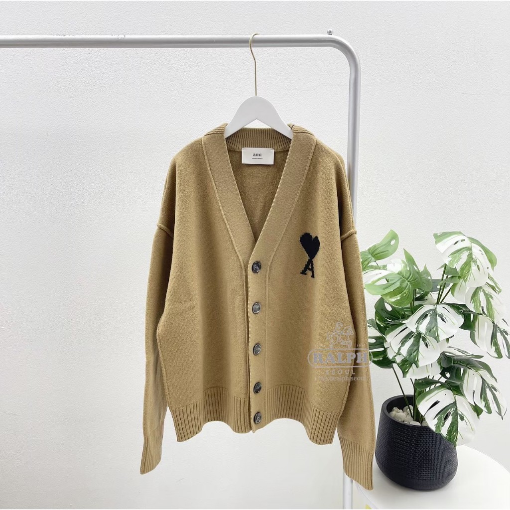 Ami Paris Cardigan (Brown) New Collection