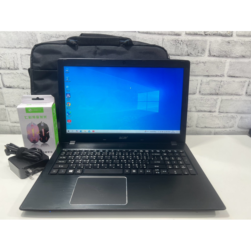 โน๊ตบุ๊คมือสอง Acer Aspire E5-553G AMD FX-9800P SSD 120gb+HHD 500gb แรม 8gb แบตใหม่เก็บไฟ สินค้ามีรั