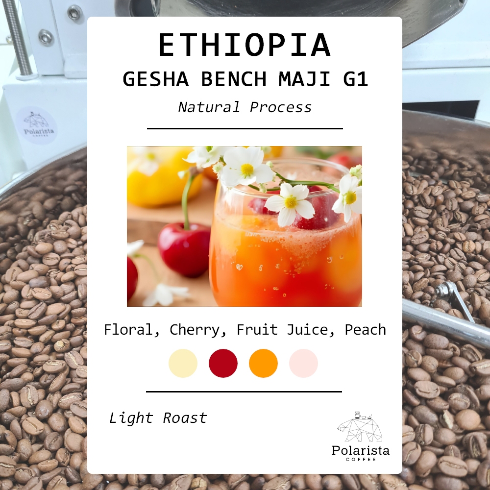 เมล็ดกาแฟคั่ว Ethiopia Gesha Bench Maji Natural roasted coffee 200g