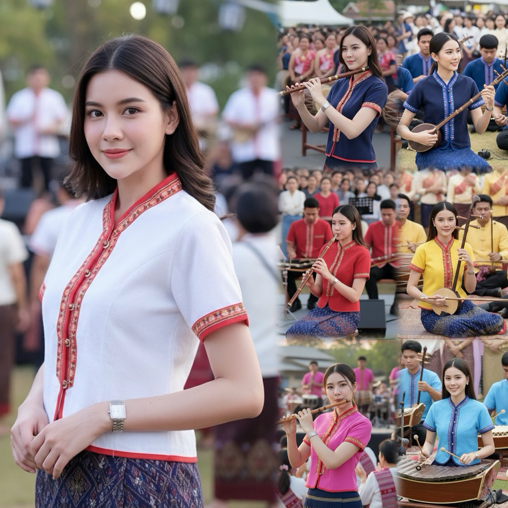 เสื้อพื้นเมืองผู้หญิงภูไท แขนสั้น