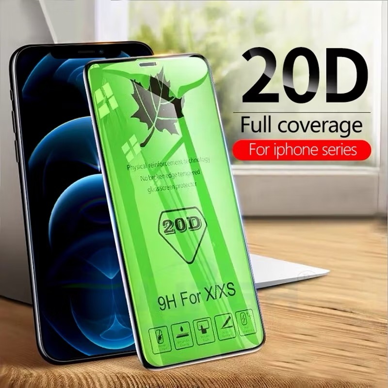 FILM iPhone ฟิล์มกระจก ไร้ขอบดำ For 17 Pro Max 17Air 16 15 ProMax 14 13 12 11 Xr Xs