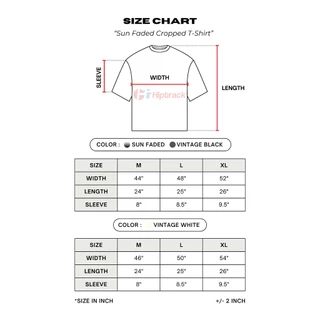 Hiptrack™ ซันเฟด ครอป - เสื้อยืดทรงโอเวอร์ไซส์ ชายสั้น สีเฟด