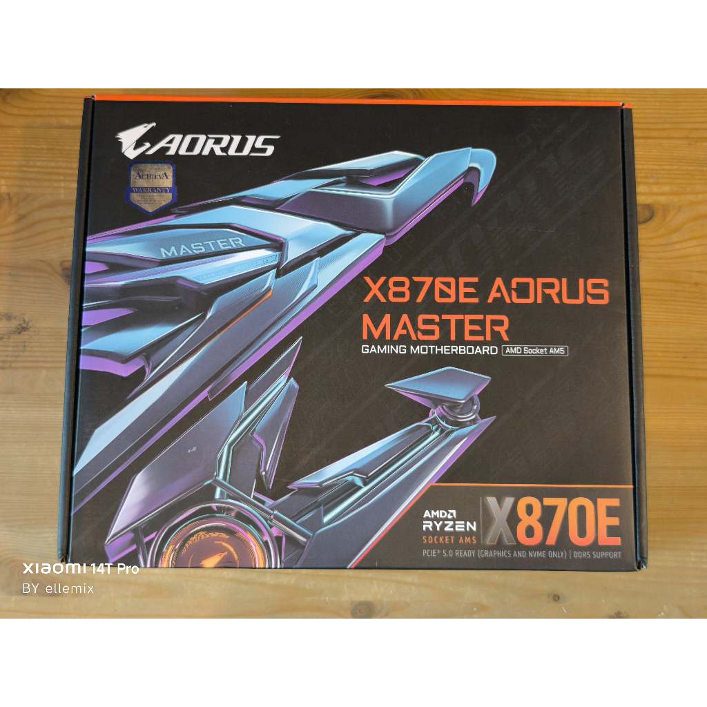GIGABYTE X870E AORUS MASTER (AMD AM5)(DDR5)(ATX) เมนบอร์ดมือสอง ครบกล่อง ใช้งานปกติ ตำหนิรูปสุดท้าย 