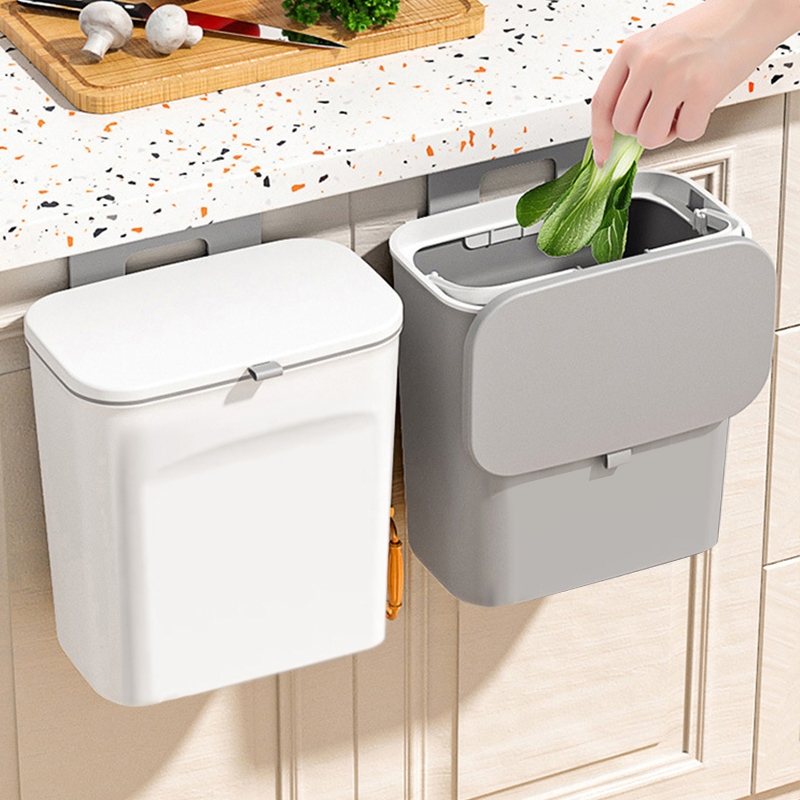 ถังขยะแบบแขวนผนังสำหรับใช้ในครัวเรือน ไม่ต้องก้มหลัง แบบไม่มีฝา สำหรับห้องน้ำหรือห้องสุขา