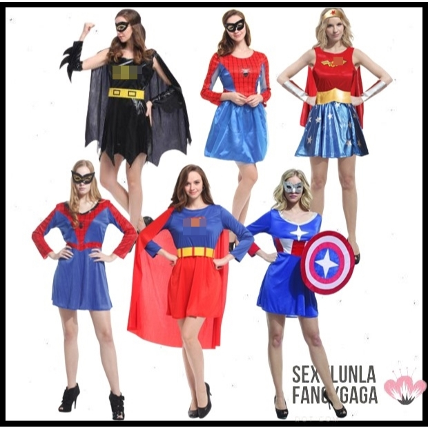 *พร้อมส่ง* ชุดค้างคาวสาวสวย ชุดซุปเปอร์ฮีโร่ ชุดสไปเดอร์เกิร์ล ชุดสไปเดอร์วูแมน cp178.1/cp168.1/cp20/cp59.3/cp102.1/ac14