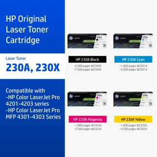 [ส่งด่วน] HP 230A / 230X Original LaserJet Toner Cartridge | ตลับหมึกเลเซอร์ สี / สีดำ
