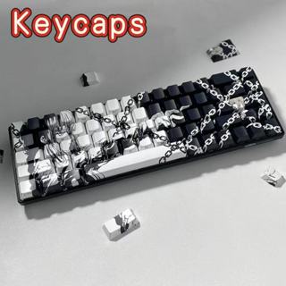 Keycaps อะนิเมะ ลายการ์ตูนน่ารักตัวหนังสืออยู่ด้านล่างคีย์แค…