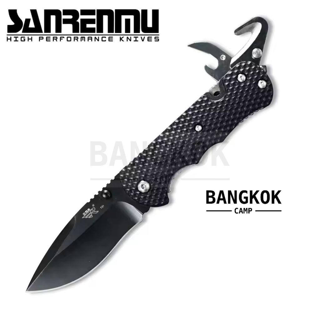 [Genuine] Pocket มีดพับผจญภัยเดินป่าการล่าสัตว์ตกปลา Camping Rescue Edc เครื่องมือมีด