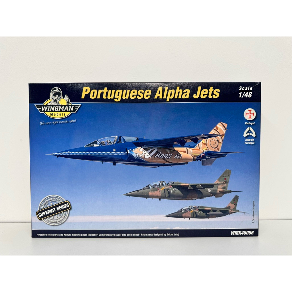 Alpha Jet A เครื่องบินไอพ่น โมเดล ประกอบเอง ทำสีเอง scale 1/48 ยี่ห้อ WINGMAN