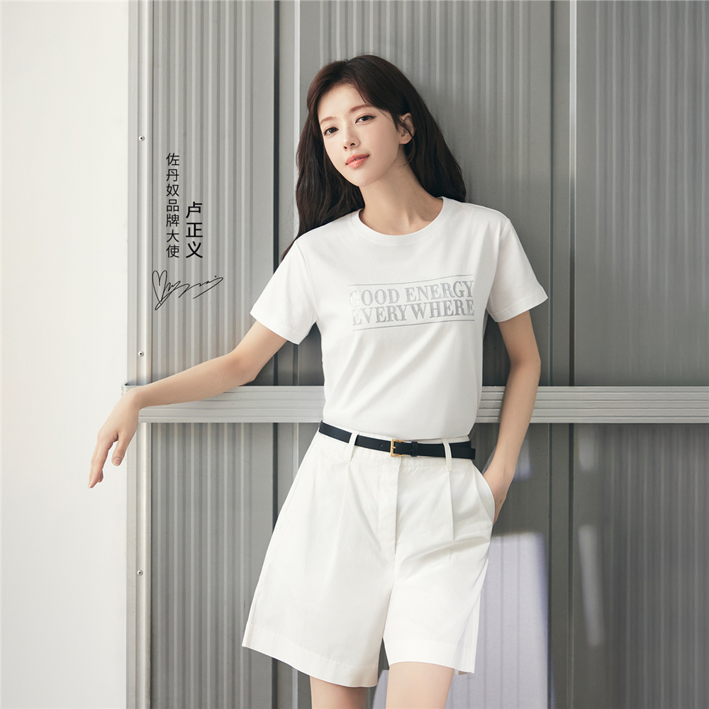 GIORDANO (Korea Collection) เสื้อยืดผู้หญิง Women's Loose Printed Tee 05395520