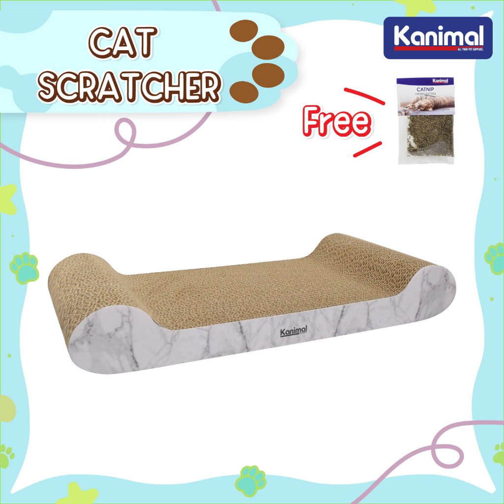 [CS-1007] Kanimal Cat Toy ของเล่นแมว ที่ลับเล็บแมว รูปกระดาน สำหรับแมวทุกวัย ฟรี! Catnip Size M ขนาด 50x22x7.6 ซม.