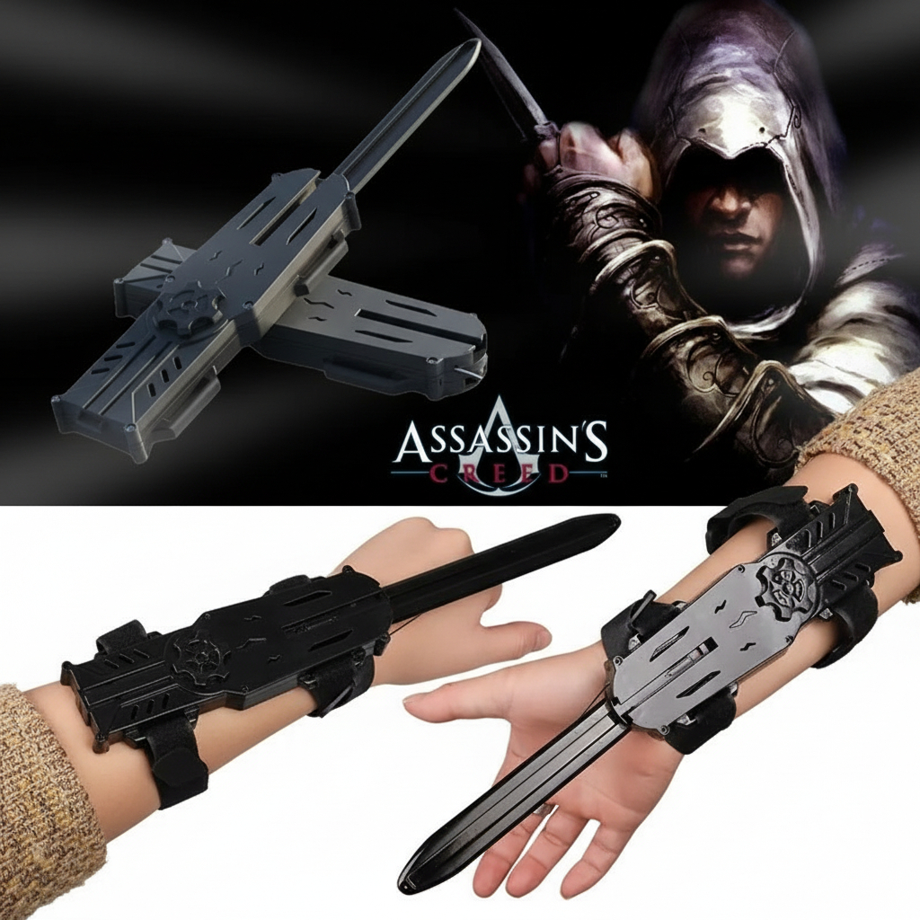💥ส่งใน 24 ชม. ปลอกแขน Hidden Blade วัสดุ PVC จาก ASSASSINS CREED พร้อมสายรัดแขน