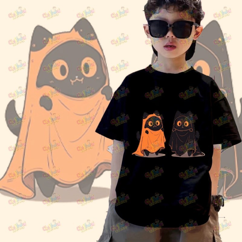 👻พร้อมส่ง🎃ชุดฮาโลวีนเด็ก ชุดเล่นบทบาทฮาโลวีน  ผ้าฝ้าย100%THAISHOPไซส์ 90-150CM