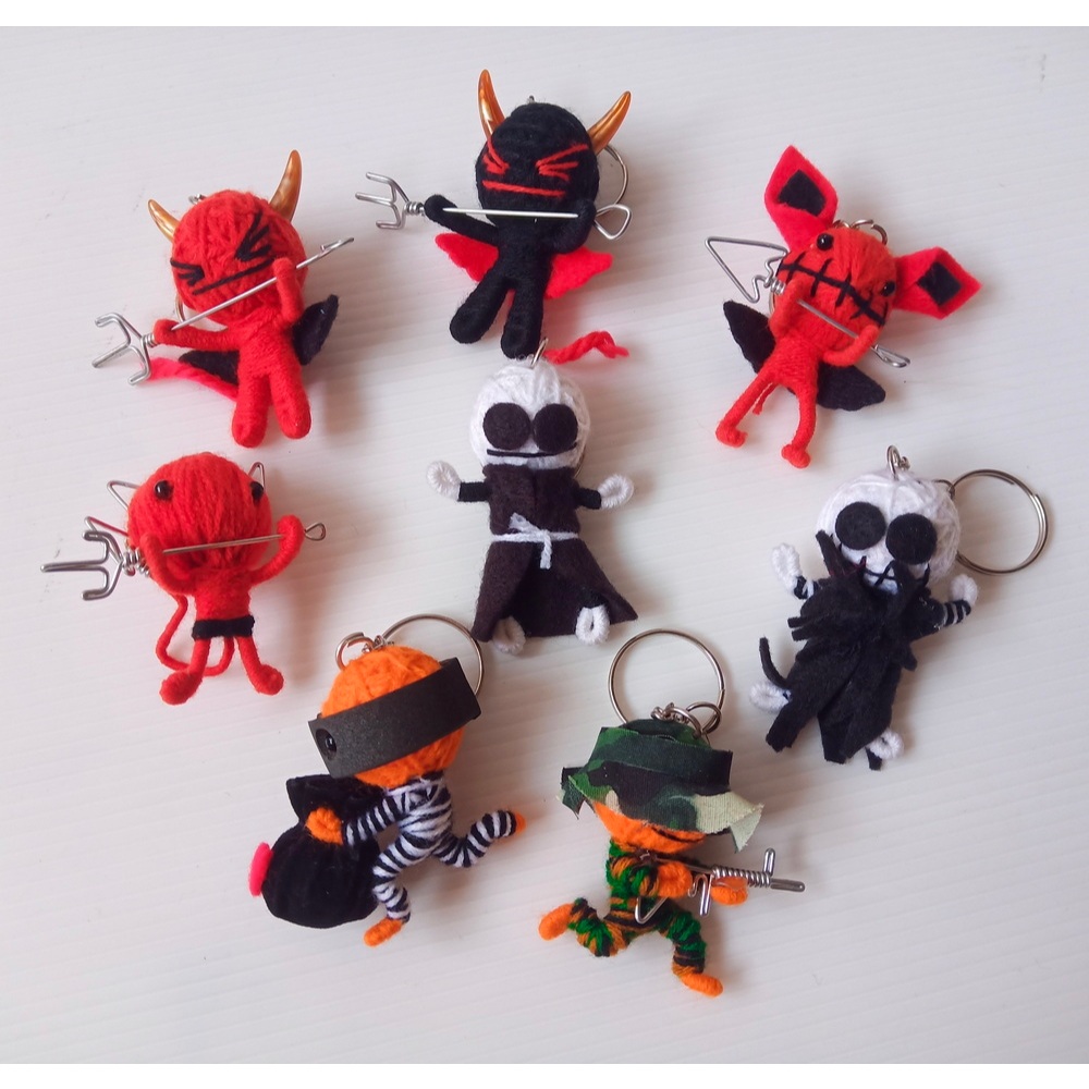 พวงกุญแจ ตุ๊กตาวูดู Unique Voodoo Doll Keychain – Handmade with Love for Bags and Keys #7