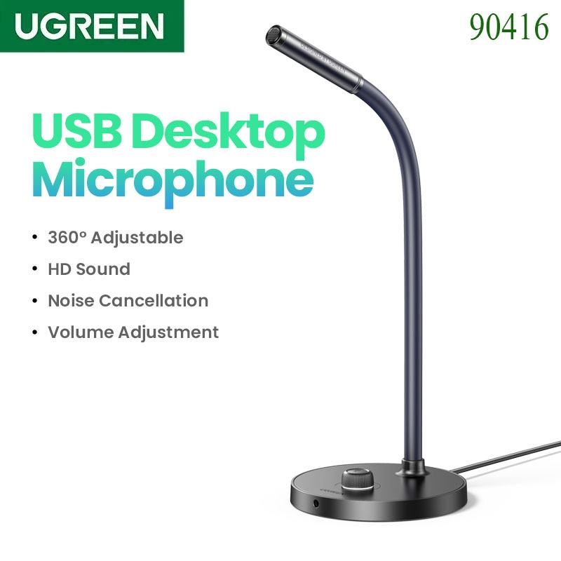 UGREEN 90416 USB Microphone Desktop Computer PC Mic for YouTube Streaming