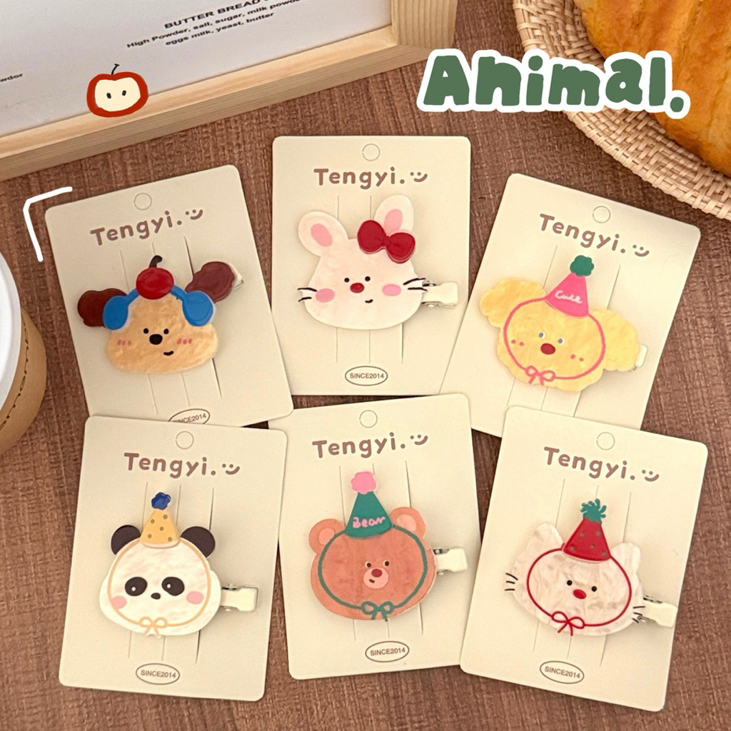 Cute 401 กิ๊บติดผม กิ๊บหนีบผม ปาร์ตี้สัตว์น้อยน่ารัก ราคา/1 ชิ้น