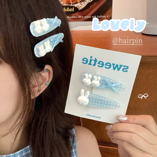 Cute 406 กิ๊บติดผม กิ๊บหนีบผมกระต่ายน้อยเลิฟรี่ 2 ชิ้น/แพ็ค