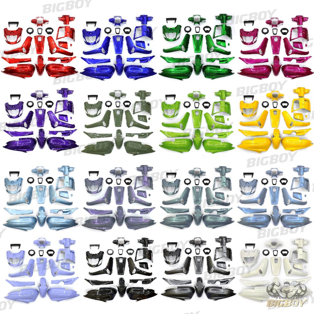 BigBoy ชุดสีจีออโน่ ชุดสีGiorno ปี2024 (ชุด18ชิ้น) Giorno จีออโน่ ชุดสีGIORNO (สี+4ชิ้นดำเงา) GIORNO ABS GIORNO CBS