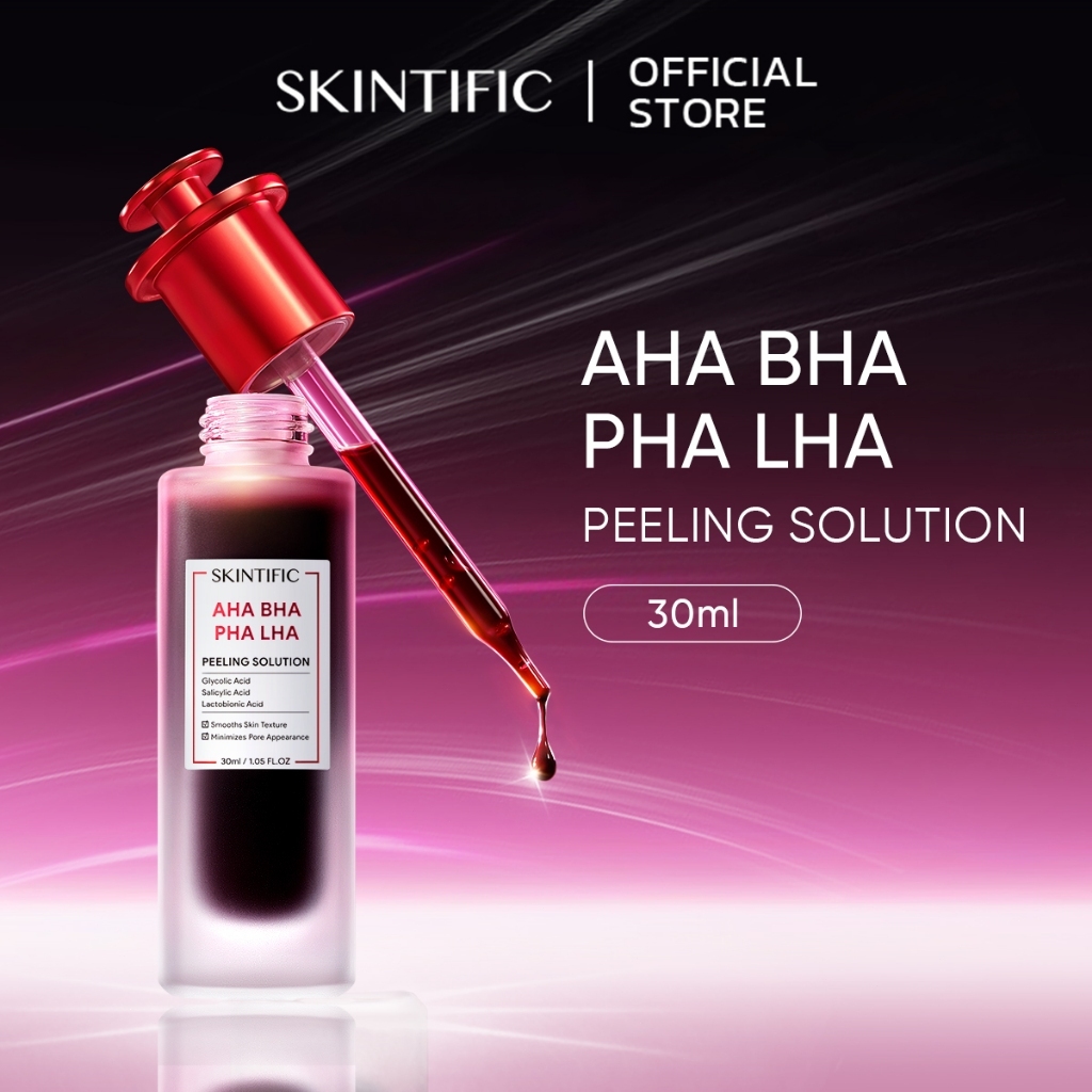 SKINTIFIC AHA BHA PHA LHA Peeling Solution serum essence เซรั่มเพื่อการ โทนอัพ ที่มีส่วนผสมของ AHA B