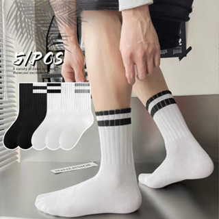 ถุงเท้าผ้าฝ้าย สไตล์สตรีทสําหรับผู้ชาย และผู้หญิงMen's Stree…