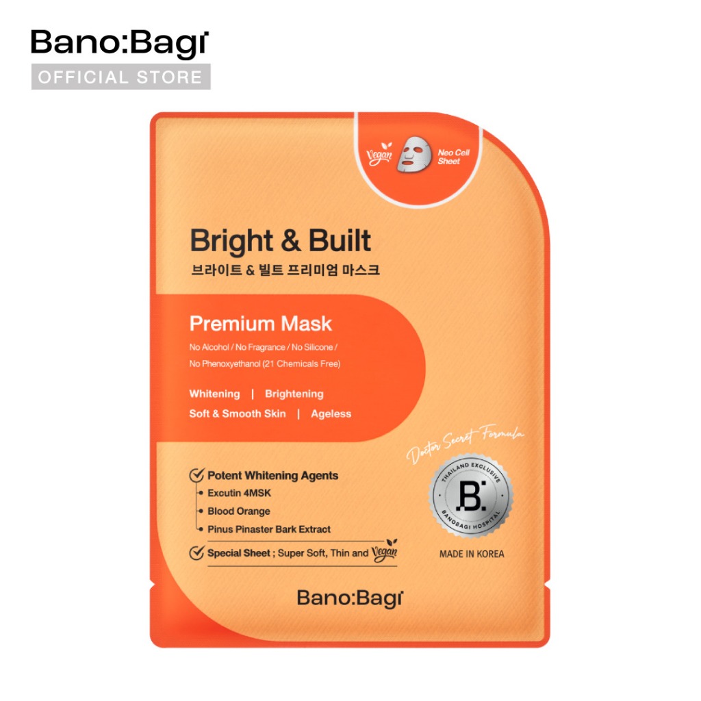BANOBAGI Bright & Built Premium Mask บาโนบากิ ไบร์ท แอนด์ บิวท์ พรีเมี่ยม มาสก์ (1 แผ่น)