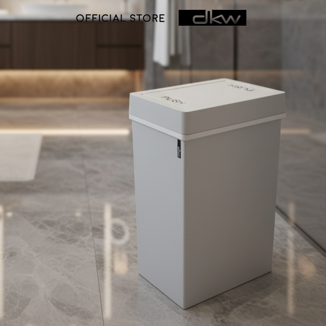 DKW by BanBaan ถังขยะฝาสวิง 40L มีโครงเกี่ยวถุงถังขยะ HH-309P ถังขยะอึด สวย ทน