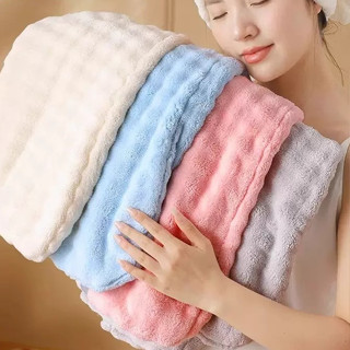 2 สี แบรนด์ผ้าคลุมผมแห้งไว ผ้าเช็ดผมนาโน หมวกคลุมผม แห้งเร็ว…
