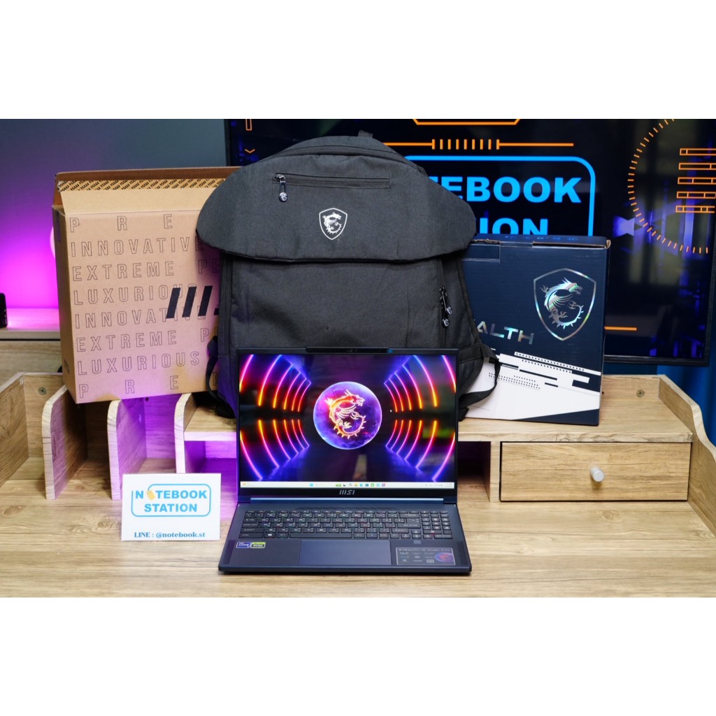 MSI Stealth 16 Studio i9-13900H RTX-4070(8GB) Ram32 ssd2TB ขนาดจอ16นิ้ว QHD+ 240Hz สเปคสูงจัดเต็มประ