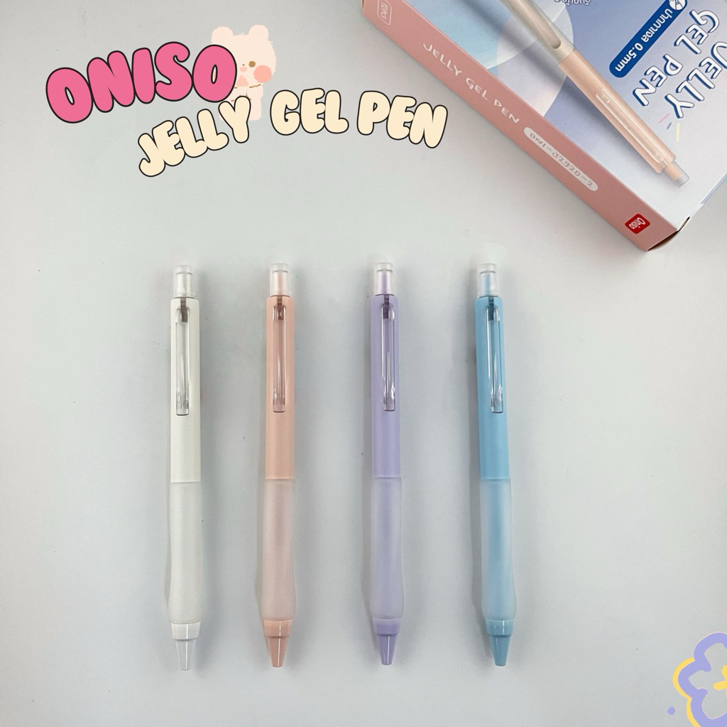 Oniso ปากกาเจล Jelly  Gel Pen Oni 32920 หมึกสีน้ำเงิน 0.5มม ด้ามจับซิลิโคน ถนัดมือ โอนิโซ