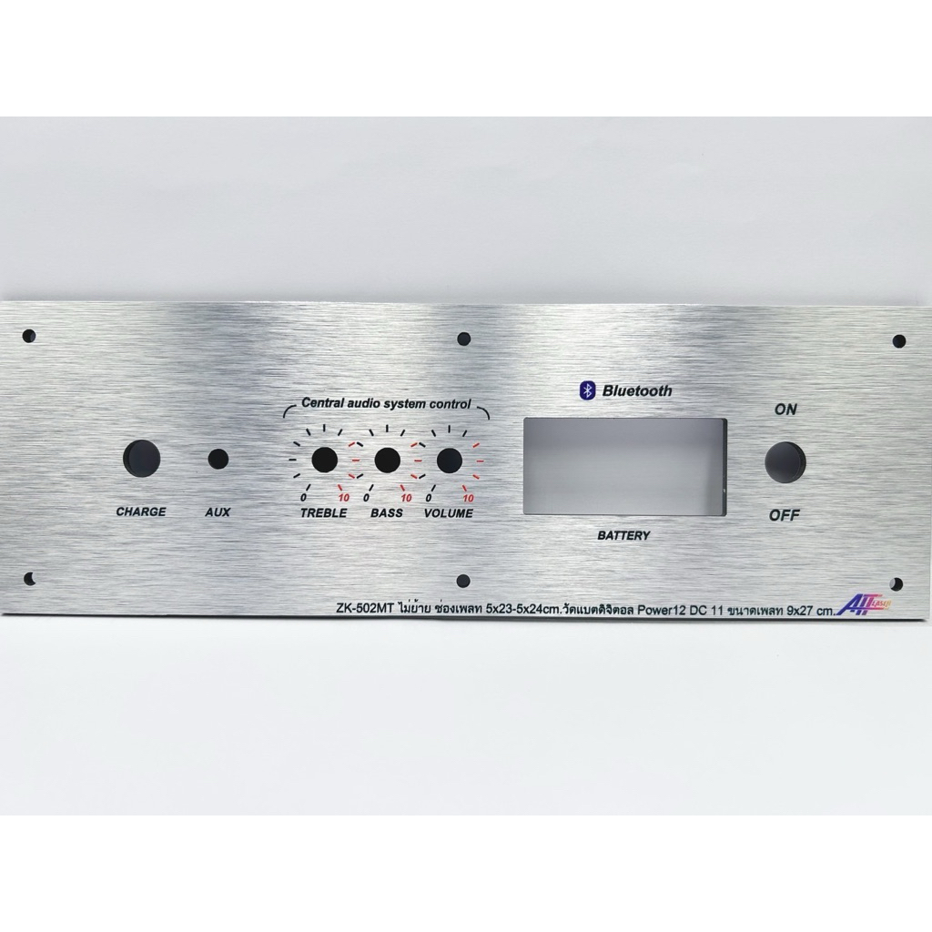 เพลทลำโพงบูลทูธZK-502MT ไม่ย้าย ช่อง5*23/24 cm วัตแบดิจิตอล สวิตช์ 12มิล,16มิล Dc 11มิล