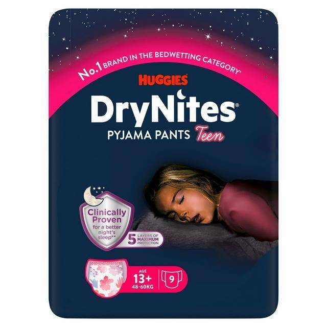 💯🇬🇧รุ่นใหม่ล่าสุด‼️วัย13+ยุโรปแท้ หิ้วเอง วัย teen DryNites Bedwetting Pyjama Pants Teen Girl Age 13
