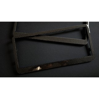 กรอบป้ายทะเบียน รถยนต์ หุ้มคาร์บอนแท้ ลาย2 คู่ละ