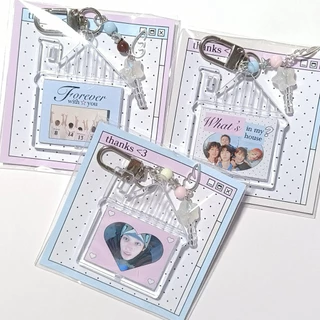 (รูปลูกค้า) Mini Photo Keychain Home ♡ กรอบรูป+พวงกุญแจ | Custom ลูกค้าส่งรูปมาเองได้เลย