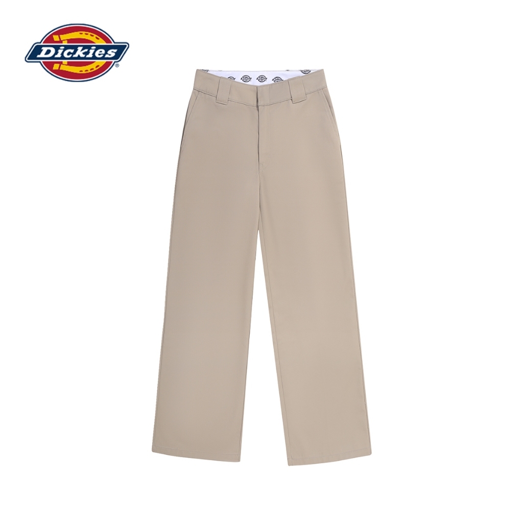 DICKIES WOMEN'S WIDE LEG TC TWILL PANTS กางเกงผู้หญิงขายาวทรงกว้างขอบเอวพิมพ์โลโก้