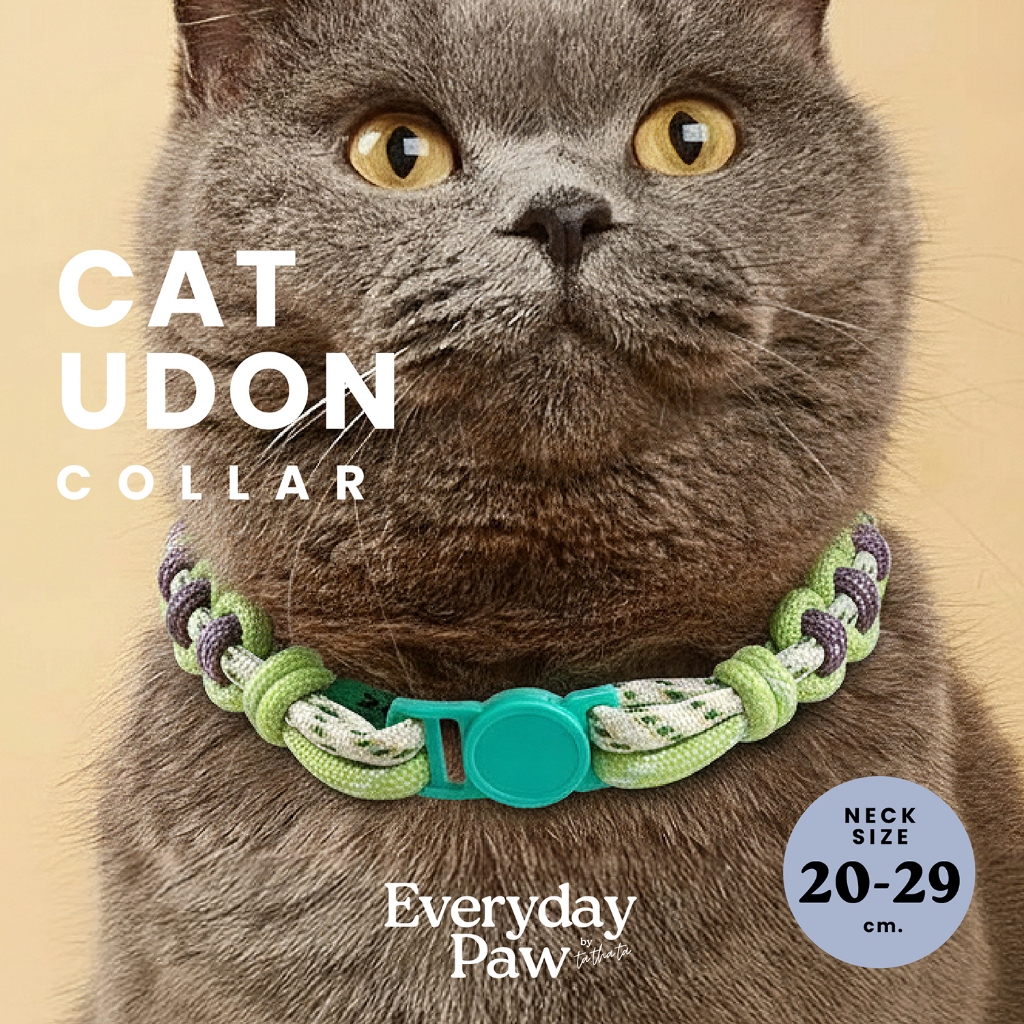 ปลอกคอแมวนิรภัย รุ่น Cat Udon แบรนด์​ Everyday Paws by TA.THA.TA
