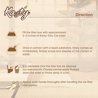 Kasty Flakes Tofu Cat Litter (20L) ทรายแมวเต้าหู้ ชนิดเกล็ดละเอียด จับตัวเร็ว ทิ้งชักโครกได้