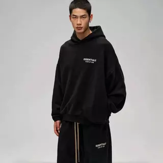 ส่วนลด 50 % Fear of God Essentials Hoodie FW24 Hoodie Holiday Core เสื้อฮู้ด Logo ยาง โอเวอร์ไซส์ เนื้อผ้าดี