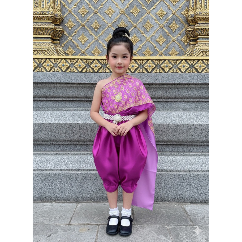 (B01)สไบ โจงกระเบนพื้นฐาน ใส่ทำกิจกรรม งานบวช งานแต่ง